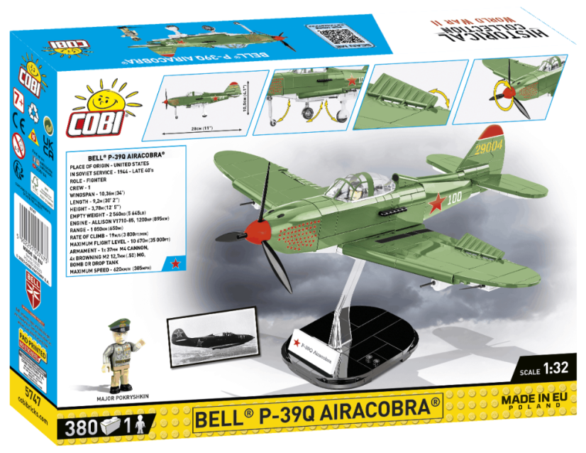 Bell P-39Q Airacobra WWII - Plastová stavebnice COBI
