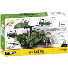 Jeep Willys MB + delo M2 WWII  - Plastová stavebnica COBI