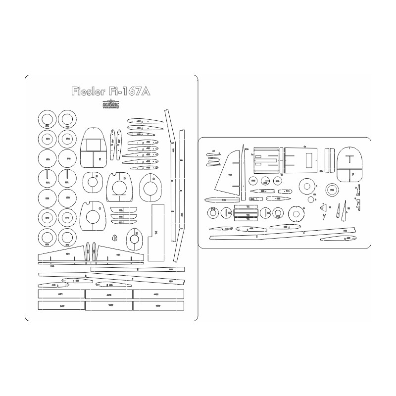 Fieseler FI-167 - Laserové doplňky - kostra, detaily