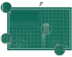 Řezací podložka - zelená A1, 90x60 cm, 3 mm - skládací