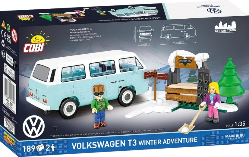 Volkswagen T3 – zimné dobrodružstvo - Plastová stavebnica COBI