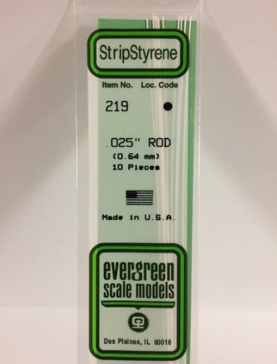 Plastový profil kulatý, průměr 0,64mm, délka 350mm