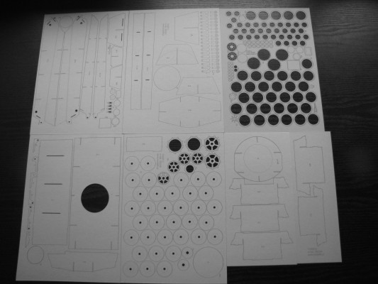 PzKpfw VI TIGER II - Laserové doplňky - kostra, díly kol