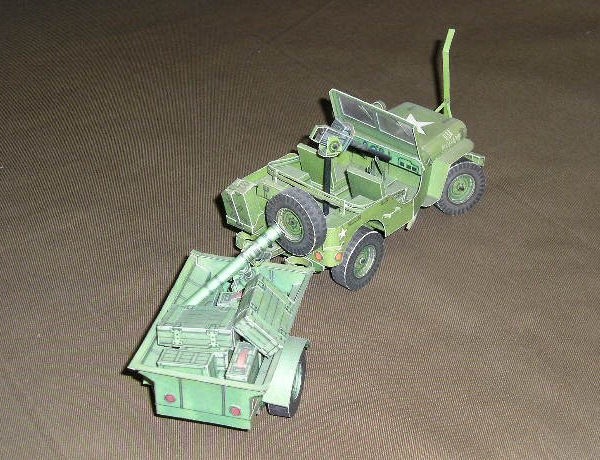 Jeep Willys MB s přívěsem