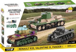 Set tanků Renault R35, Valentine IX, Panzer I - Plastová stavebnice COBI