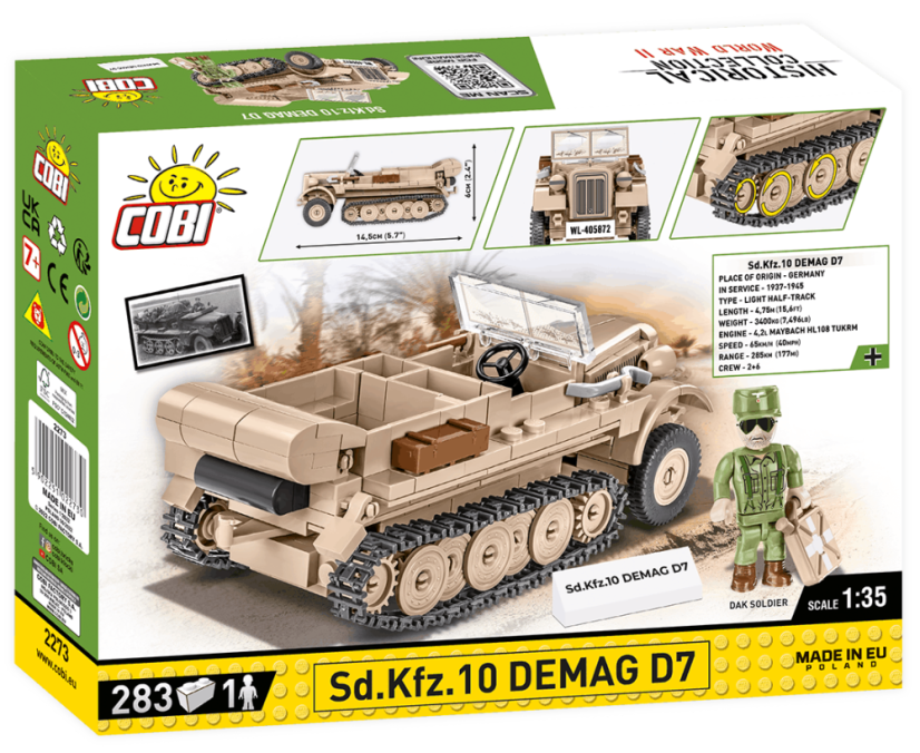 Sd.Kfz10 DEMAG D7 WWII - Plastová stavebnice COBI