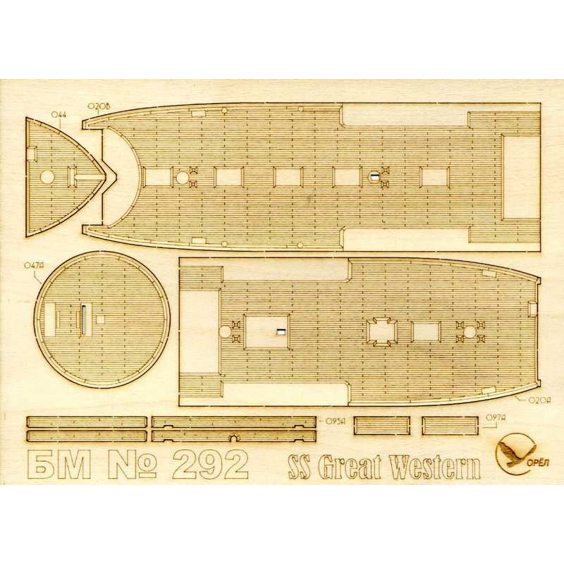 SS Great Western - Laserové doplňky - dřevěná paluba