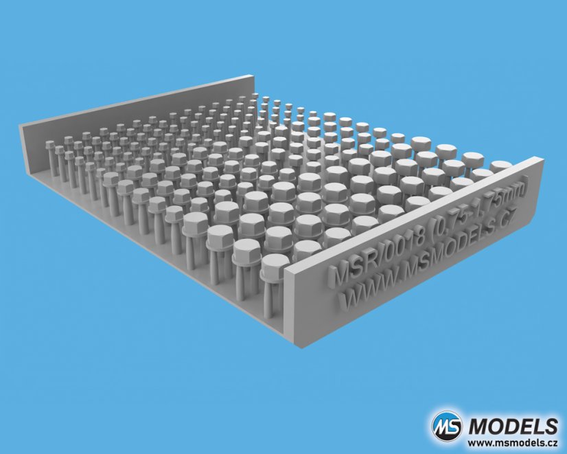 Sada hlav šroubů 0,75mm/1,25mm/1,75mm - Resinové díly