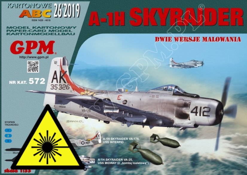 A-1H Skyraider - Laserové doplňky - kostra