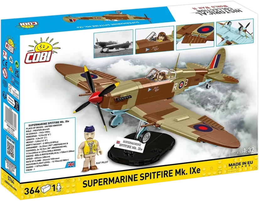 Supermarine Spitfire Mk. IXe WWII - Plastová stavebnice COBI