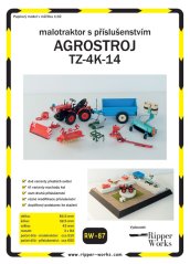 Malotraktor Agrostroj TZ-4K-14 s príslušenstvom