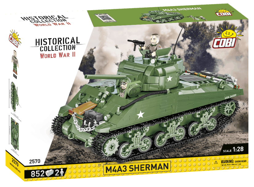 M4A3 Sherman WWII - Plastová stavebnica COBI
