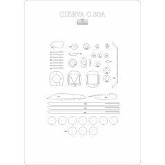 Cierva C.30a - Laserové doplňky - kostra, detaily