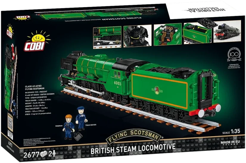 Britská parní lokomotiva Flying Scotsman - Plastová stavebnice COBI