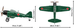 Mitsubishi A6M2 Zero - Plastová stavebnice COBI