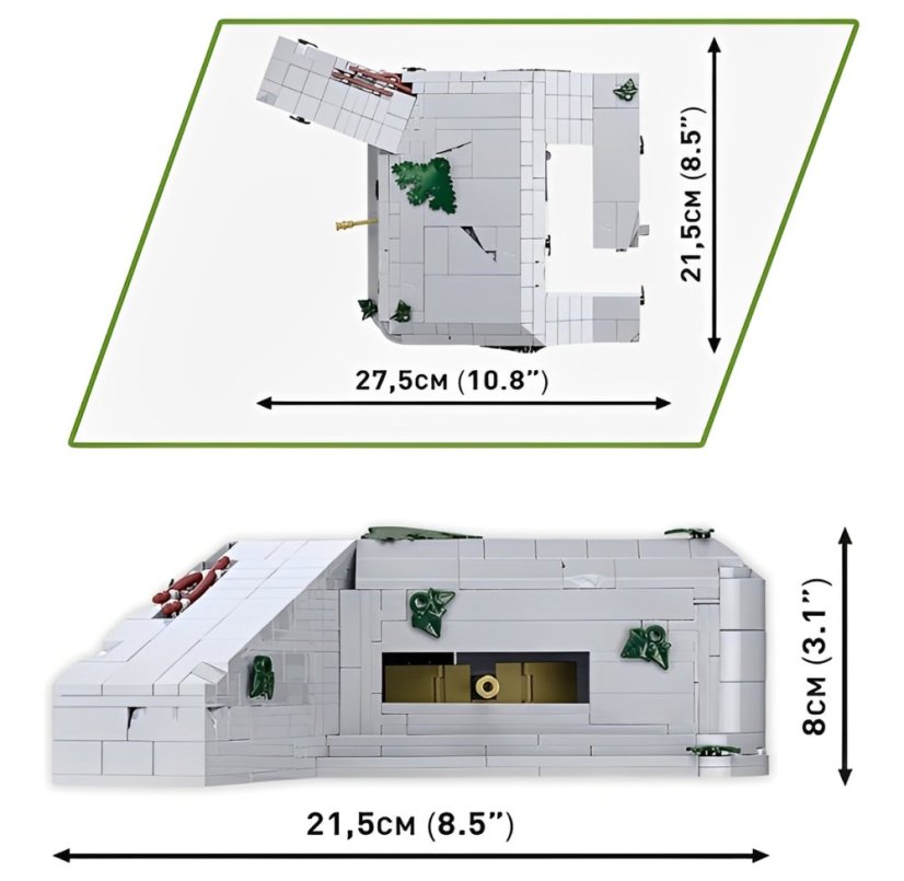 Německý bunkr Regelbau 667 WWII - Plastová stavebnice COBI