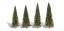 Jehličnaté stromky - Jedle - 8,9 cm - 13,9 cm - 4ks