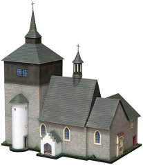 Church of St. Lawrence in Brezina - Paper model