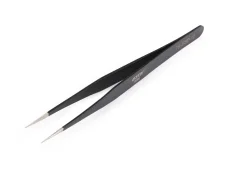 Straight metal tweezers with fine tip 13.5 cm