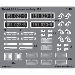 Elektrická lokomotíva řady 151 023-9 - Leptané doplňky