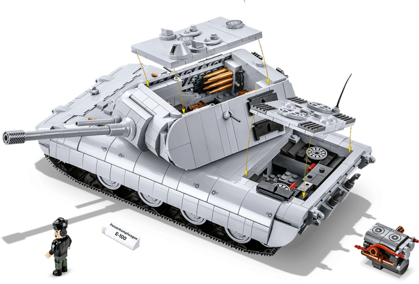 Panzerkampfwagen E-100 WWII - Plastová stavebnice COBI