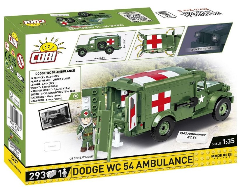 Dodge WC-54 Ambulance WWII - Plastová stavebnice COBI
