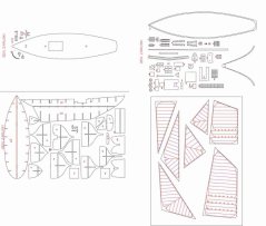Plachetnica STS General ZARUSKI - Laserové doplnky - kostra, detaily, plachty