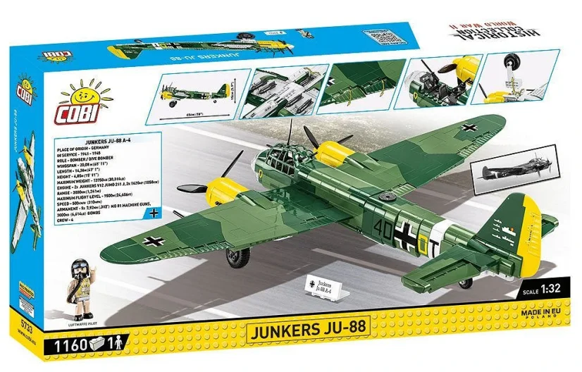 Junkers Ju-88 WWII - Plastová stavebnice COBI