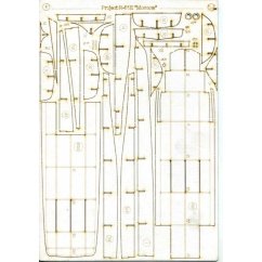 Říční člun Moskva - Laserové doplňky - kostra