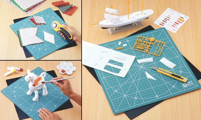 Otočná řezací podložka - zelená, 30x30cm