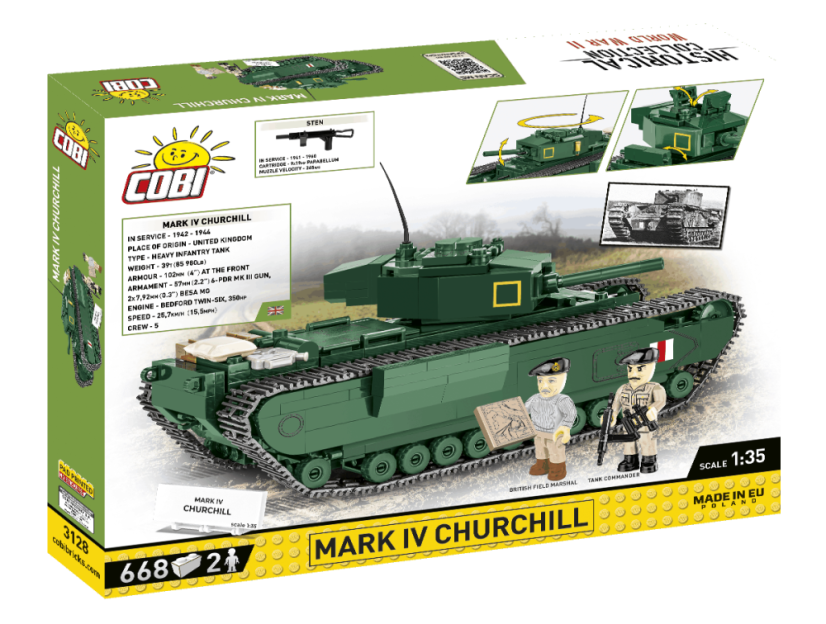 M3 Stuart WW II - Plastová stavebnice COBI