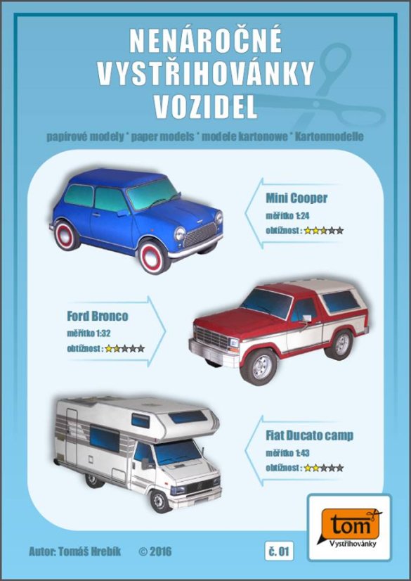 Nenáročné vystřihovánky vozidel