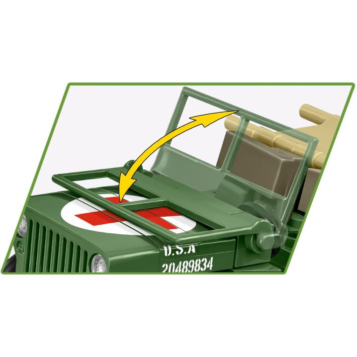 Jeep Willys MB - sanitka WWII - Plastová stavebnice COBI