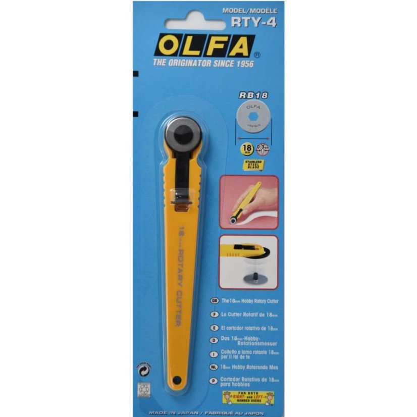 Rotační kruhový řezač OLFA RTY-4, průměr 18mm