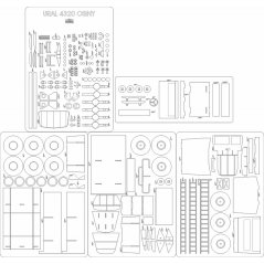 Ural 4320 Osiny - Laser accessories - skeleton, details, wheel parts
