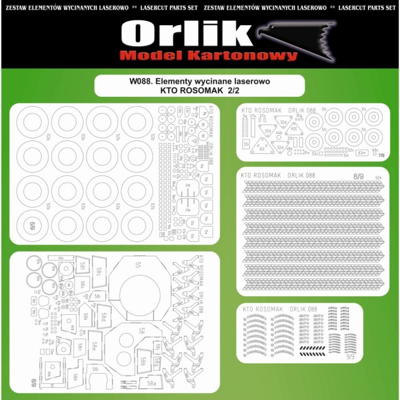 Rosomak - Laserové doplňky - kostra, detaily, dezény
