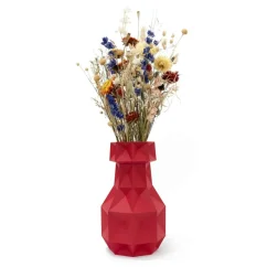 Cubist vase - red