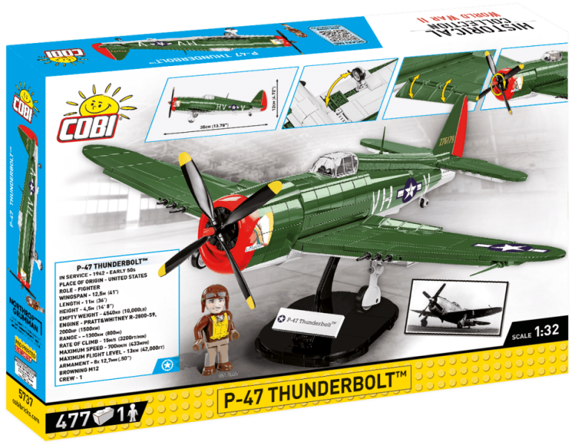 P-47 Thunderbolt - Plastová stavebnice COBI