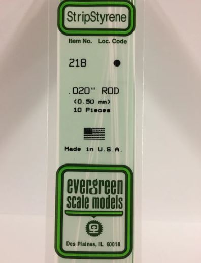 Plastový profil kulatý, průměr 0,5mm, délka 350mm