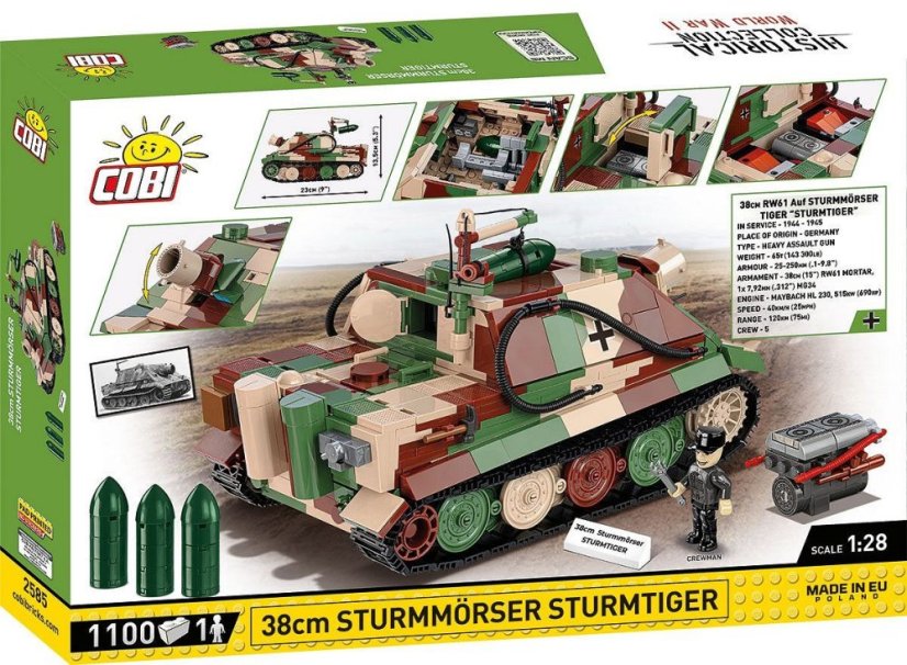 38 cm Sturmmörser Sturmtiger - Plastová stavebnica COBI
