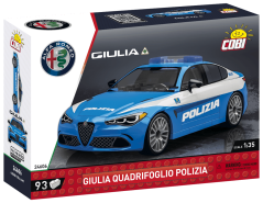 Alfa Romeo Giulia Quadrifoglio - Polizia - Plastová stavebnica COBI