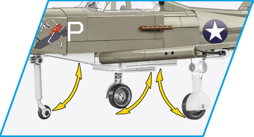 Bell P-39D Airacobra WWII - Plastová stavebnice COBI