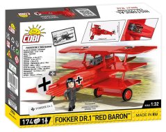 FOKKER Dr. I - Rudý Baron  WWI - Plastová stavebnice COBI
