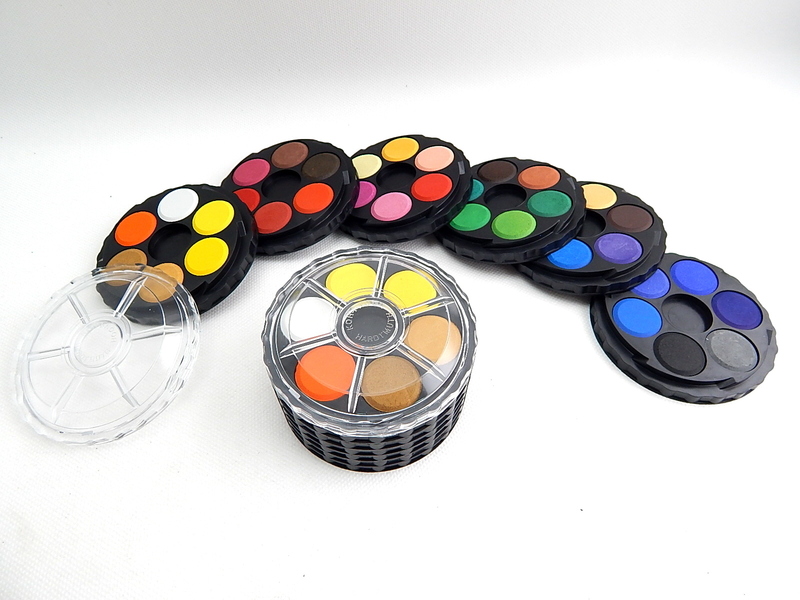 Vodové barvy kulaté, 36 barev