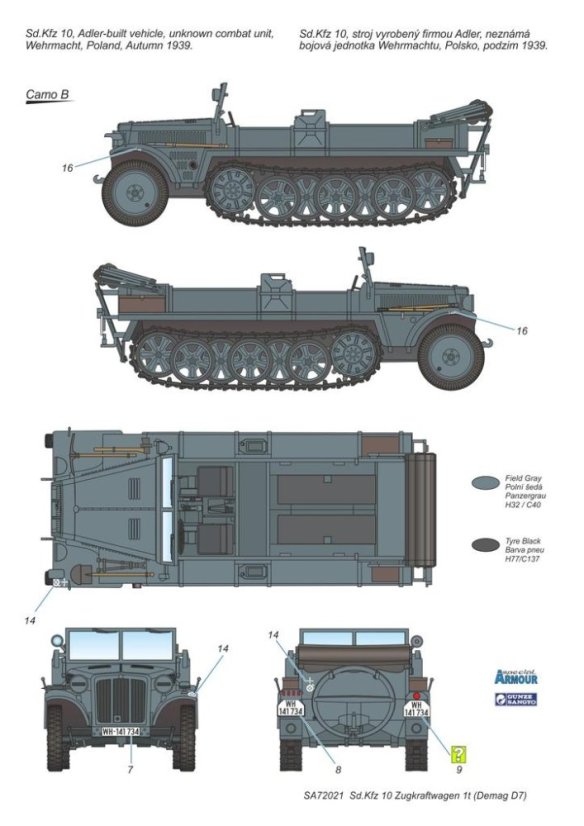 Sd.Kfz.10 Zugkraftwagen 1t (Demag D7)