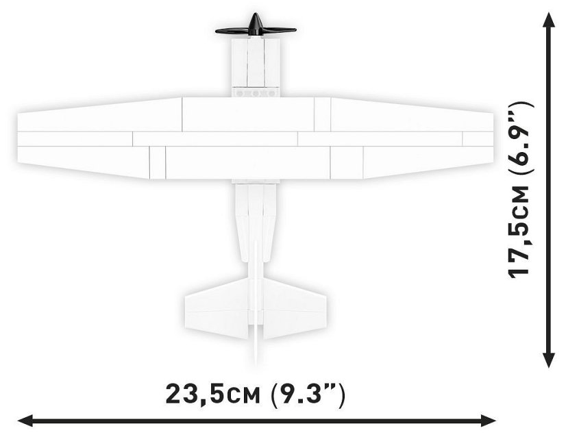 Cessna 172 Skyhawk - bílá - Plastová stavebnice COBI