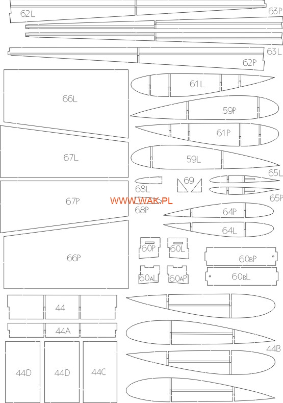 Letadlo Fairey Battle Mk.I - Laserové doplňky - kostra
