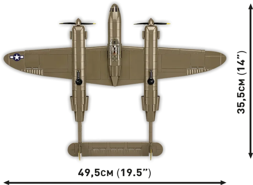 Lockheed P-38 Lightning (H) WWII - Plastová stavebnice COBI