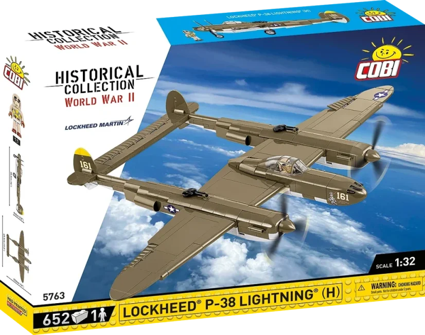 Lockheed P-38 Lightning (H) WWII - Plastová stavebnice COBI