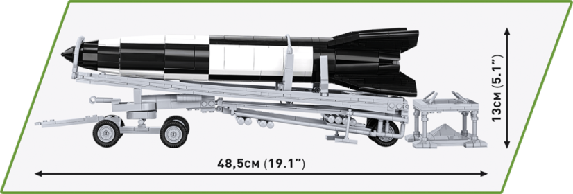 Raketa V2 na podvozku Meiller EXECUTIVE EDITION - Plastová stavebnica COBI